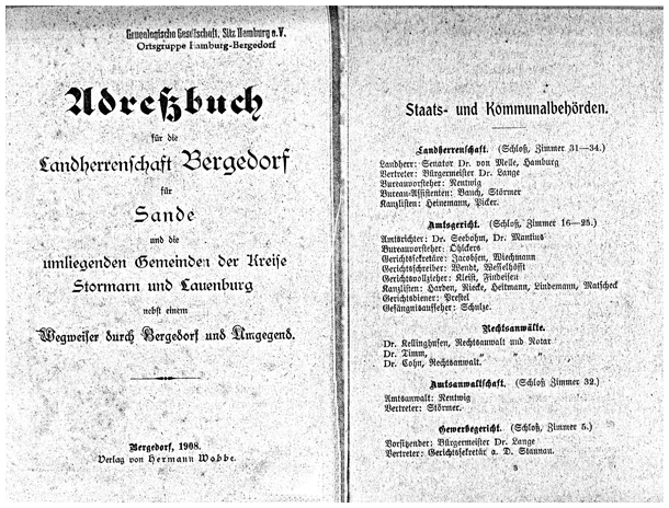 Adressbuch für Bergedorf
